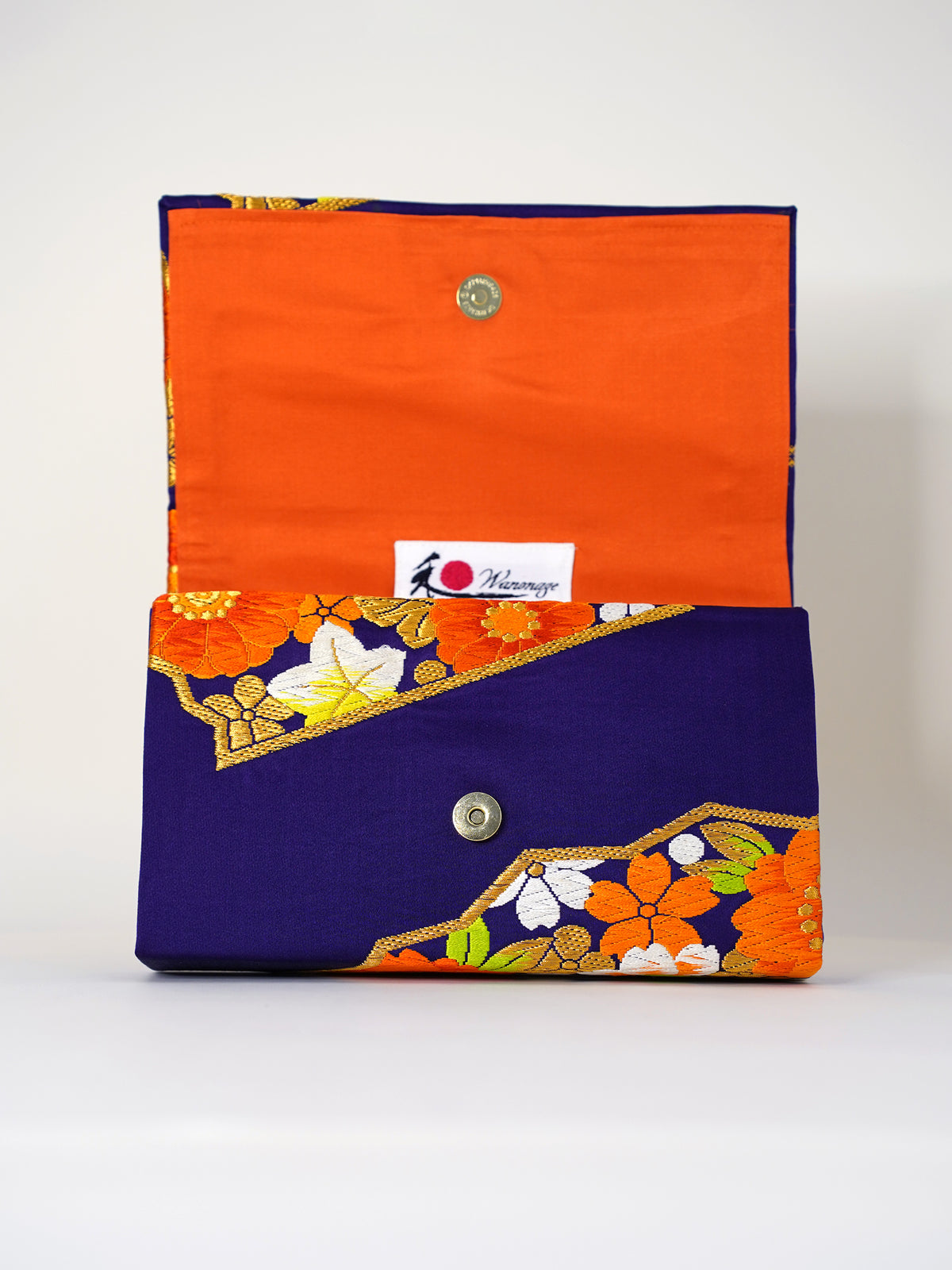 Obi Clutch Bag - 紺菊 / Large